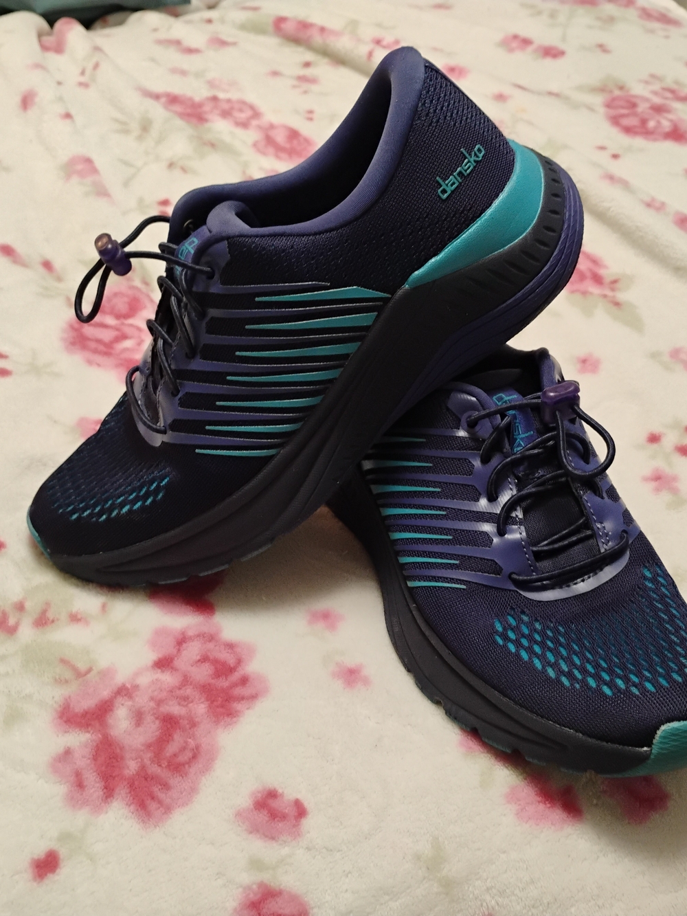 Dansko Navy and Teal Women's Athletic Sneakers New ... Worn Twice